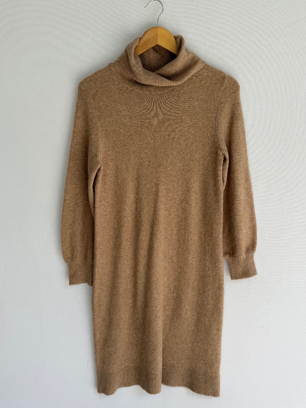 J. CREW Extra Soft Women’s Small Brown Wool Blend Turtleneck Sweater Dress